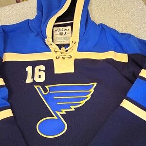 St Louis Blue Brett Hull Hoodie XL